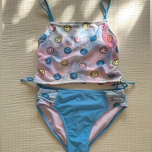Cat & Jack girls cute happy-face bikini